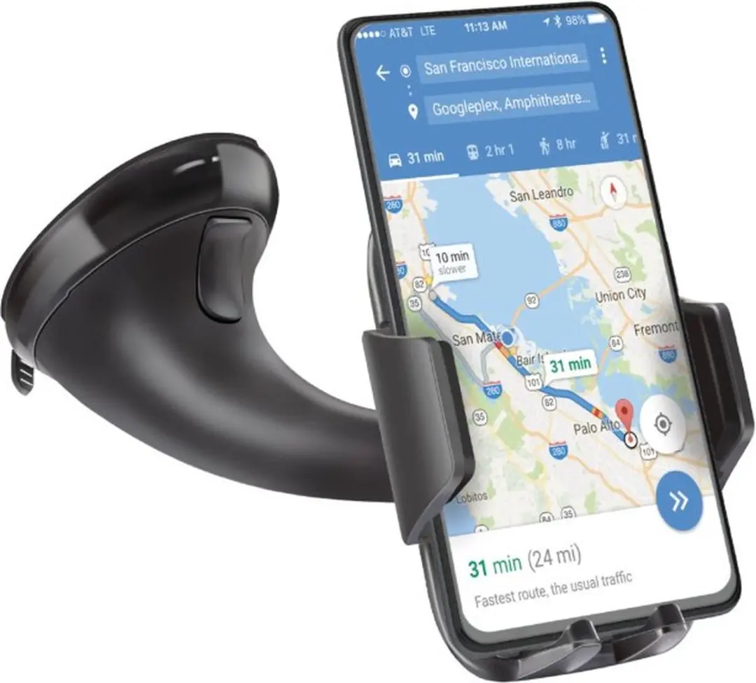 SBS Freeway Zuignap Telefoonhouder Auto - Zwart