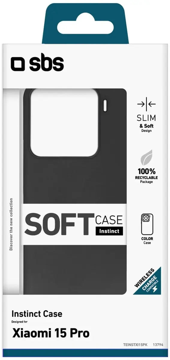 SBS Instinct-Serie Xiaomi 15 Pro Hoesje hp_1033824 - Zwart - afbeelding 3 van 5