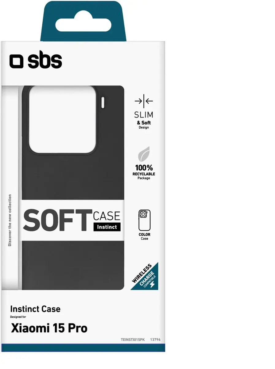 SBS Instinct-Serie Xiaomi 15 Pro Hoesje hp_1033824 - Zwart - afbeelding 2 van 5