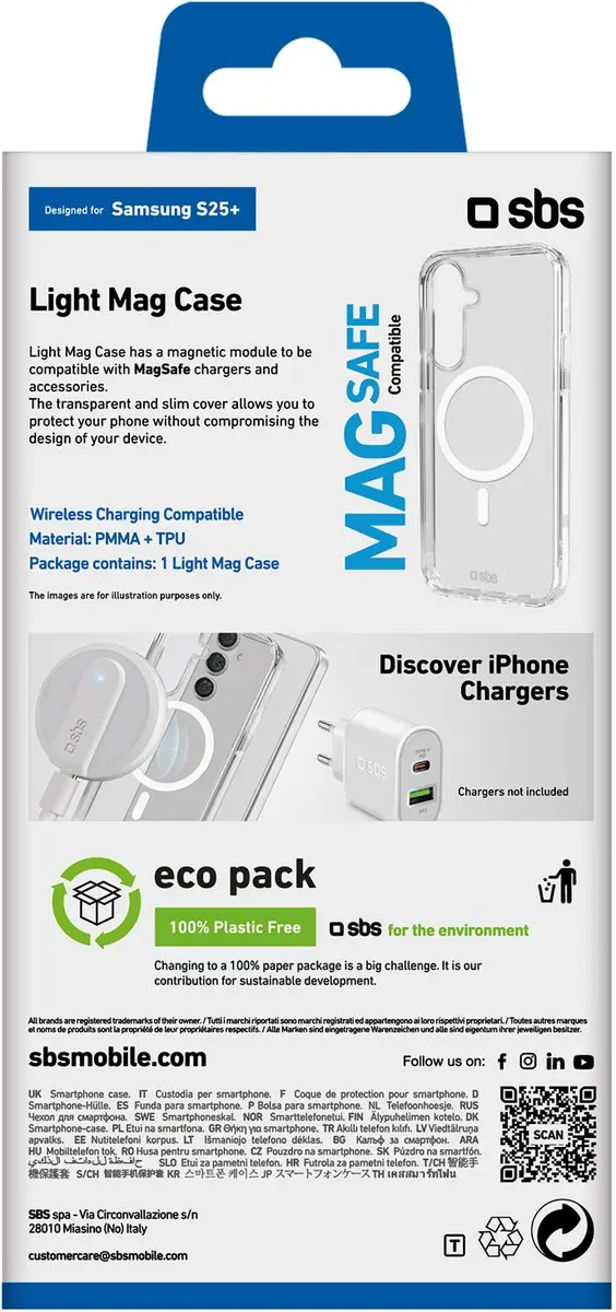 SBS TELIGMAGSAS25PT Hoes Samsung Galaxy S23 - Transparant