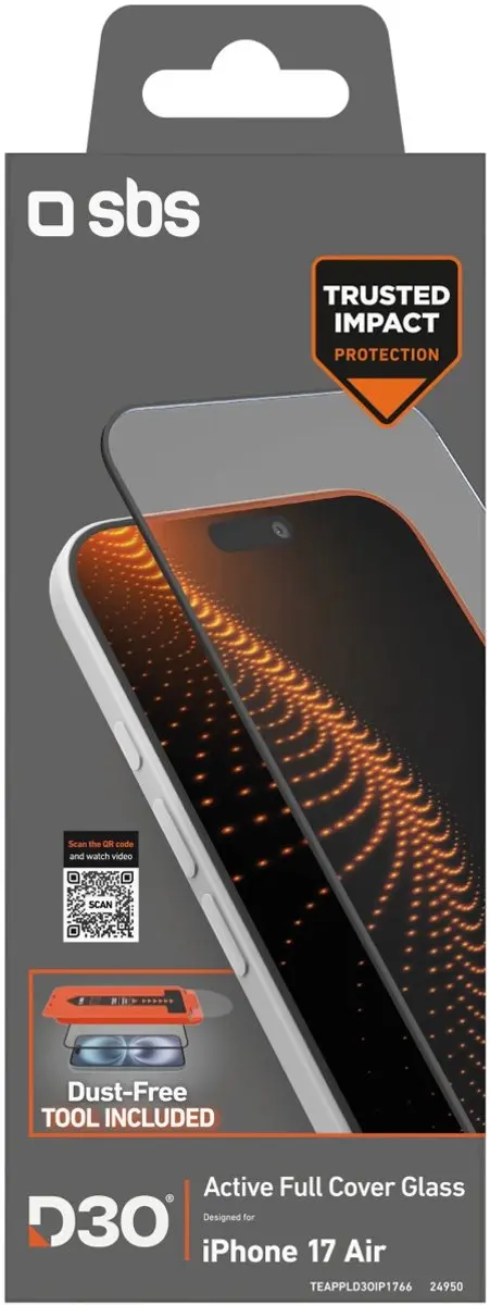 SBS D3O iPhone 17 Air Telefoniescreenprotector - D3O Technologie - afbeelding 3 van 5