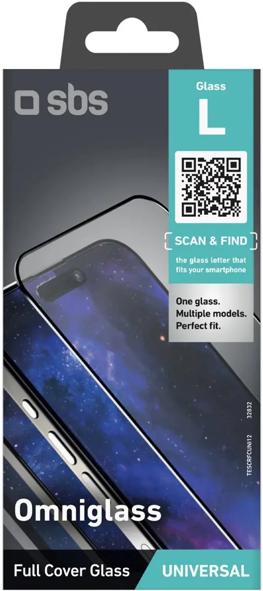 SBS Omniglass L Universeel Beschermglas 9H - afbeelding 2 van 3