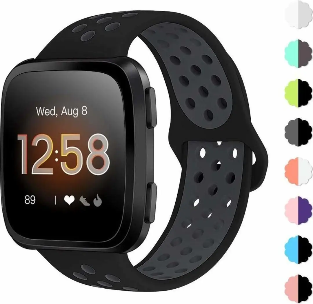 Fitbit Versa sport band (zwart/grijs)