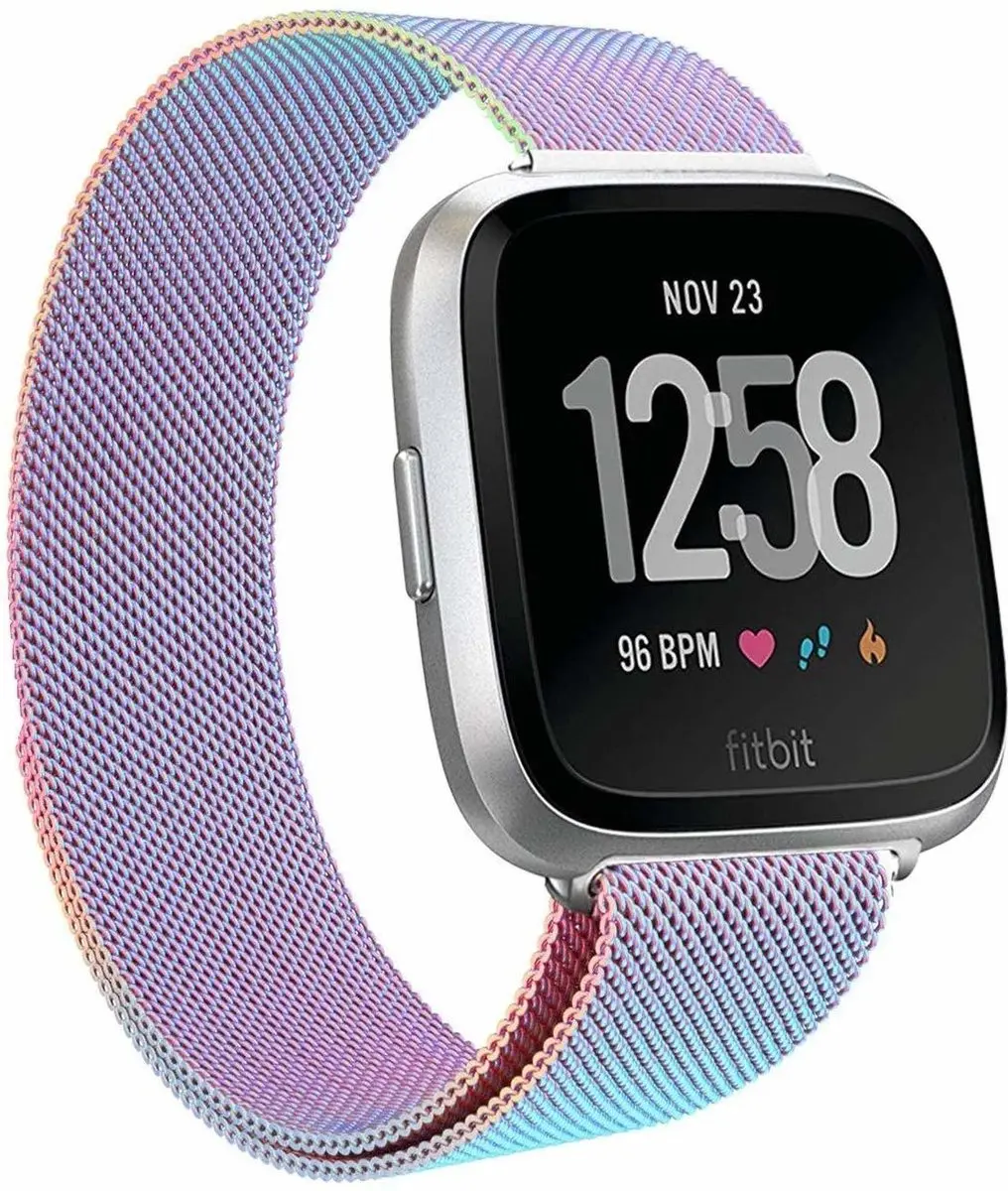 Fitbit Versa Milanese band (rainbow)