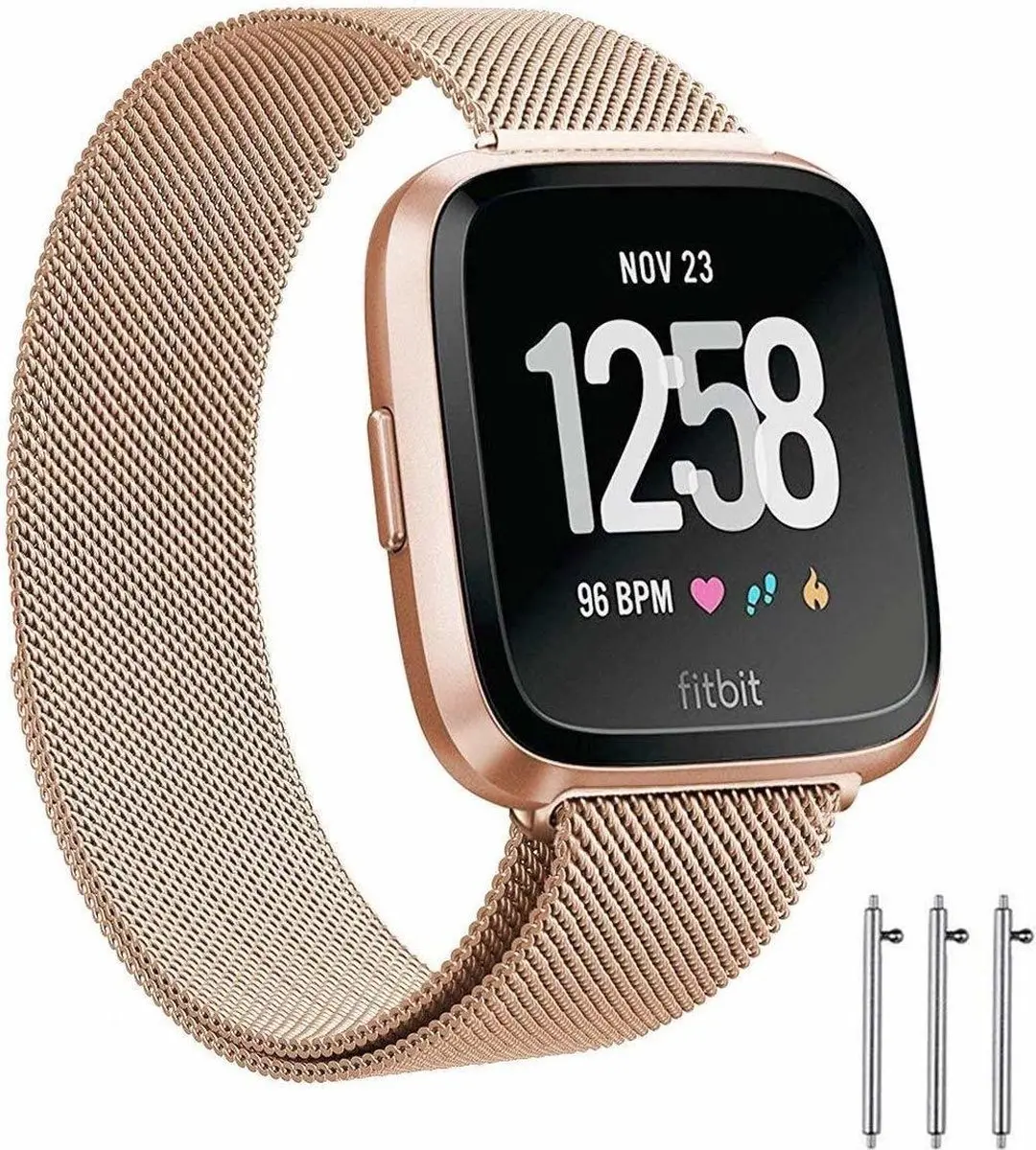 Fitbit Versa Milanese band (rosé goud)