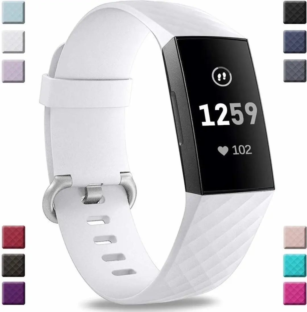 Fitbit Charge 3 silicone band (wit)