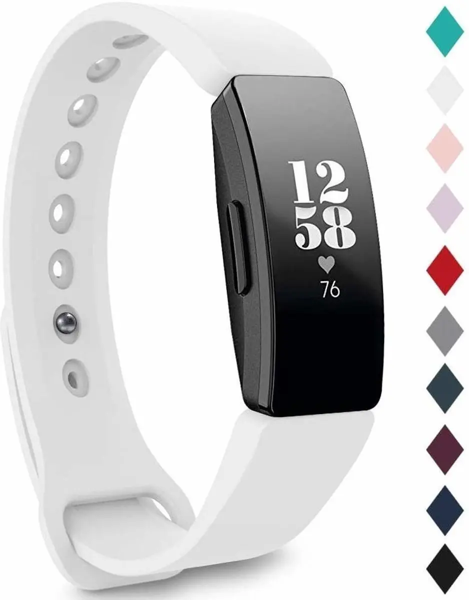 Fitbit Inspire  silicone band (wit)