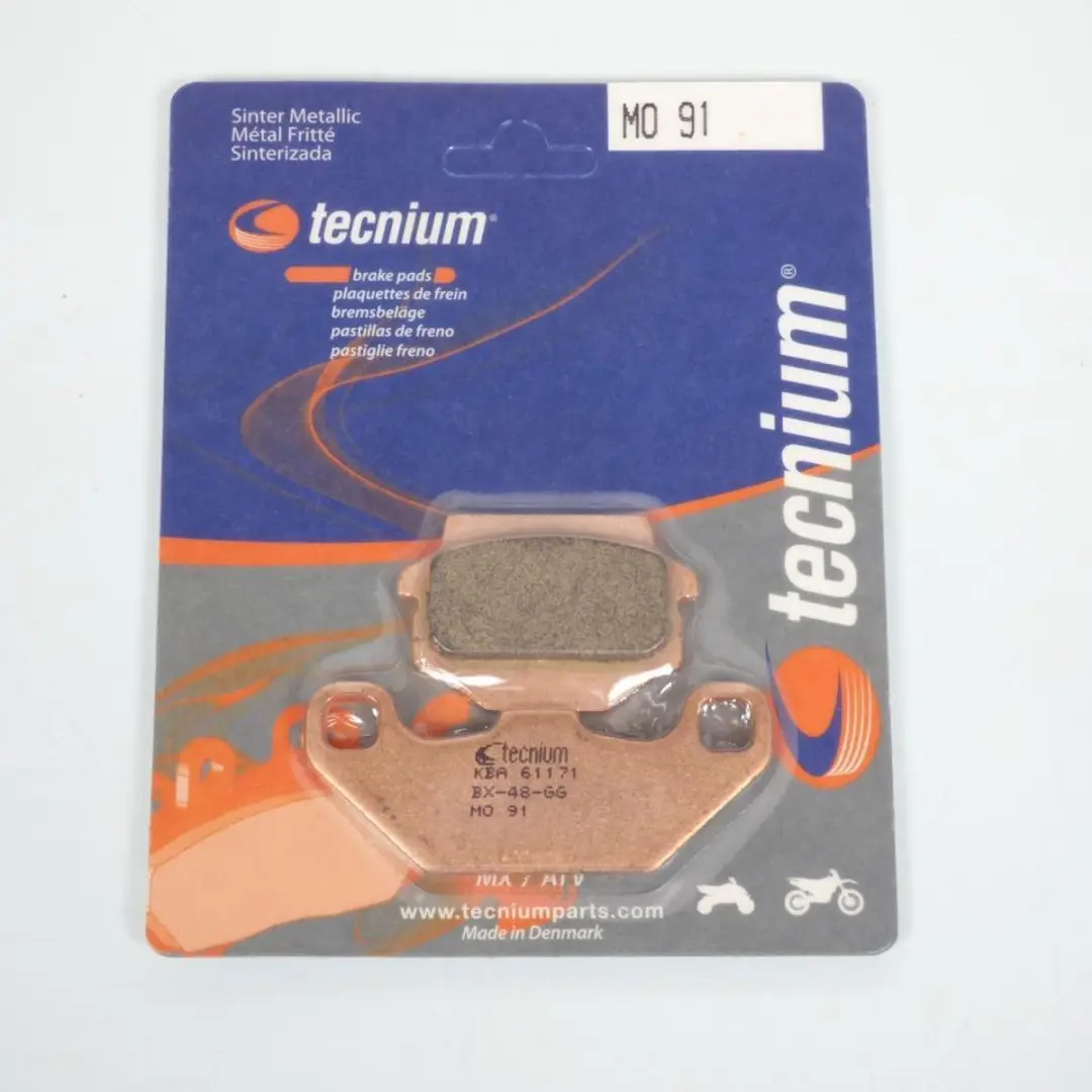 Plaquette de frein Tecnium pour Quad Kawasaki 250 KSF 1987 à 2004 AVG/AVD / A1-