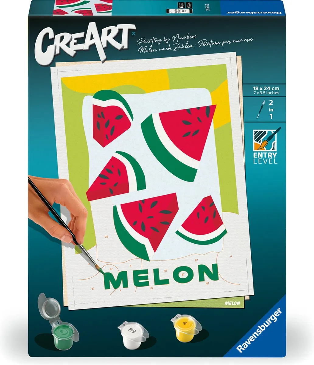 Ravensburger Melon CreArt Schilderen op Nummer - Meerkleurig - afbeelding 6 van 6