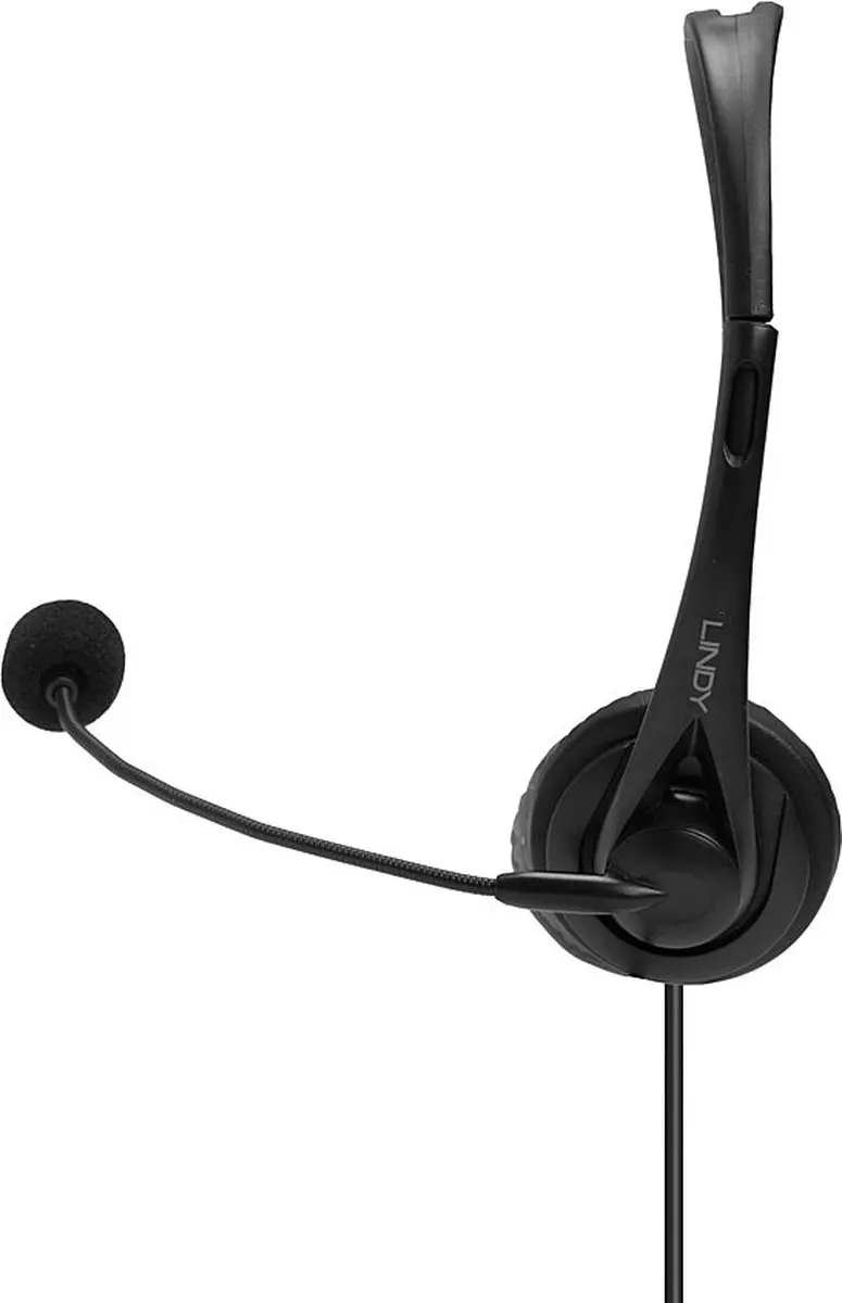 Lindy 42870 USB Headset met Microfoon - Zwart - afbeelding 4 van 6
