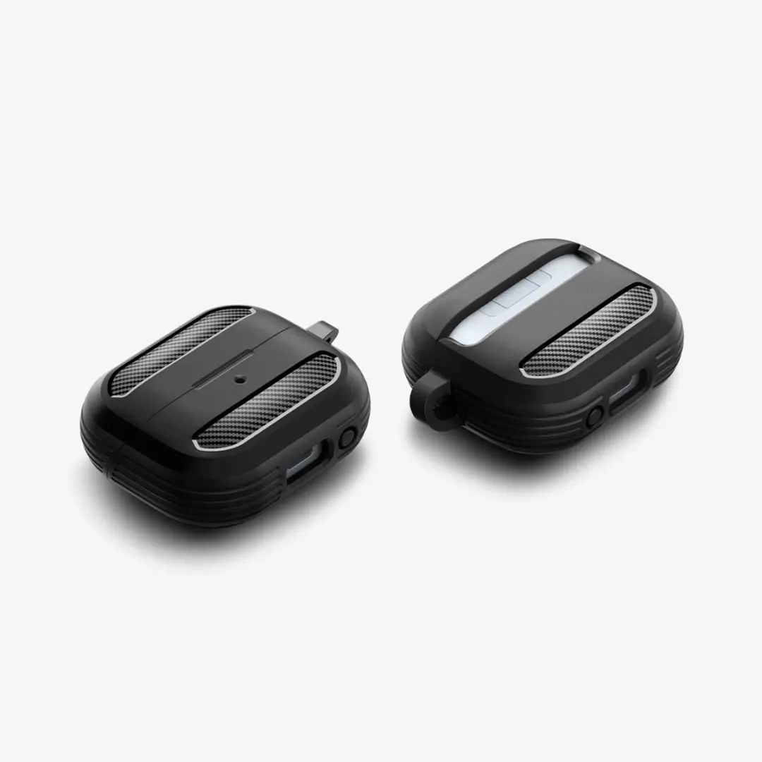 Spigen Rugged Armor Hoesje - Samsung Galaxy Buds 3/3 Pro - Zwart - afbeelding 4 van 6