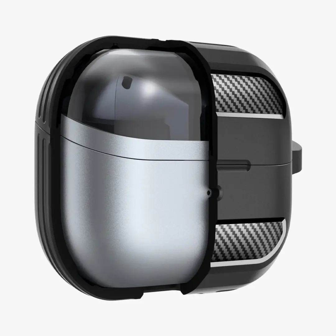Spigen Rugged Armor Hoesje - Samsung Galaxy Buds 3/3 Pro - Zwart - afbeelding 3 van 6