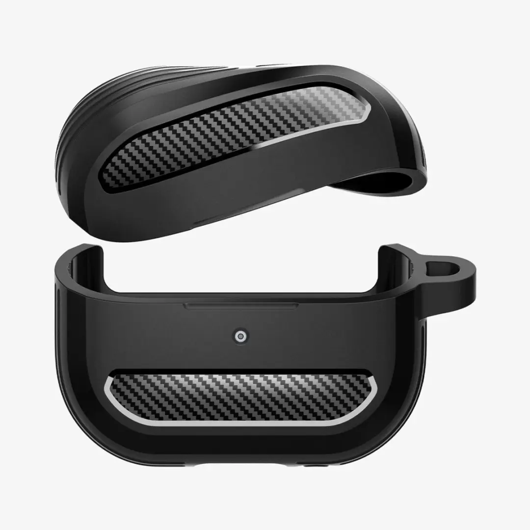 Spigen Rugged Armor Hoesje - Samsung Galaxy Buds 3/3 Pro - Zwart - afbeelding 2 van 6