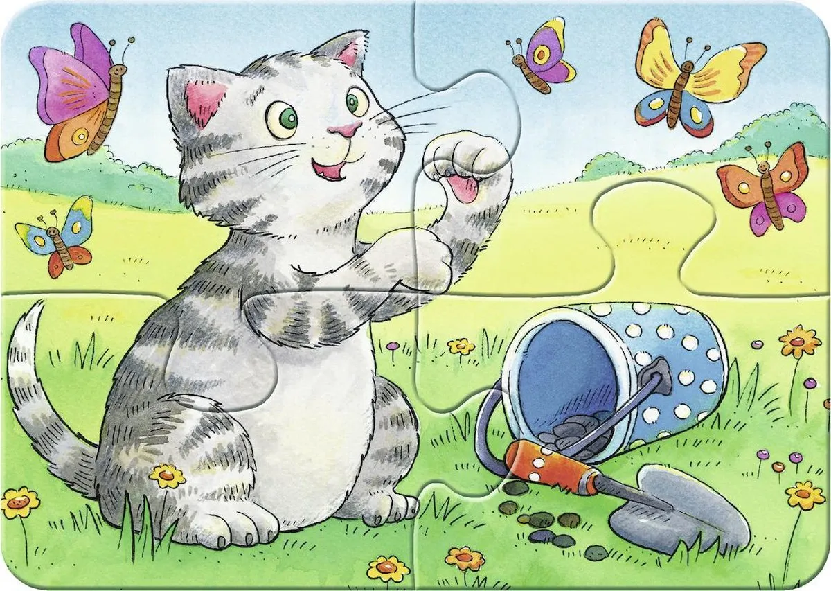 Ravensburger Schattige Huisdieren My First Puzzels - 20 Stuks (4x5) - Multicolor