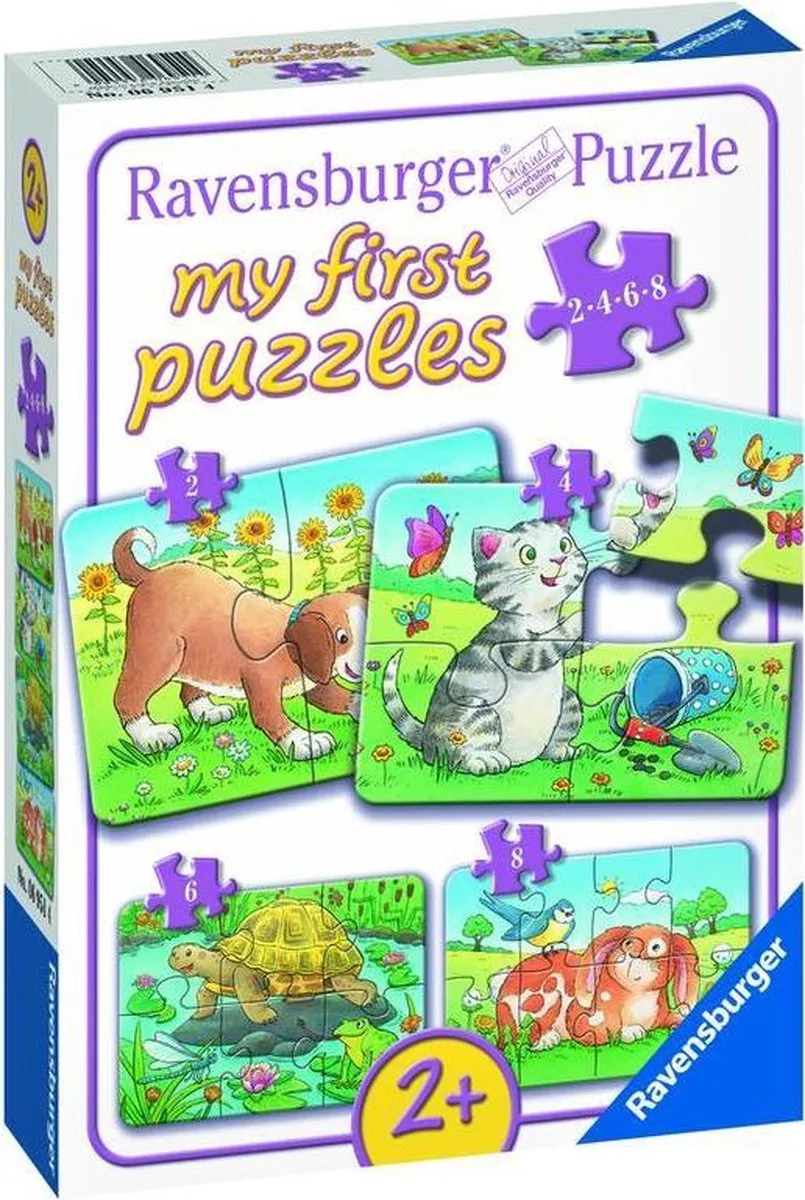 Ravensburger Schattige Huisdieren My First Puzzels - 20 Stuks (4x5) - Multicolor