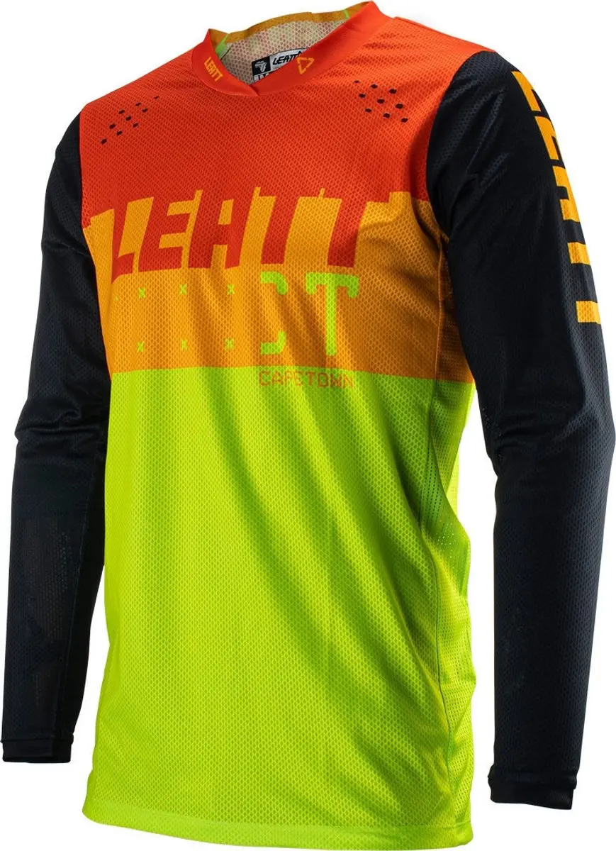 Leatt Moto 4.5 Lite V23 Citrus Oranje Groen Motocross Jersey -