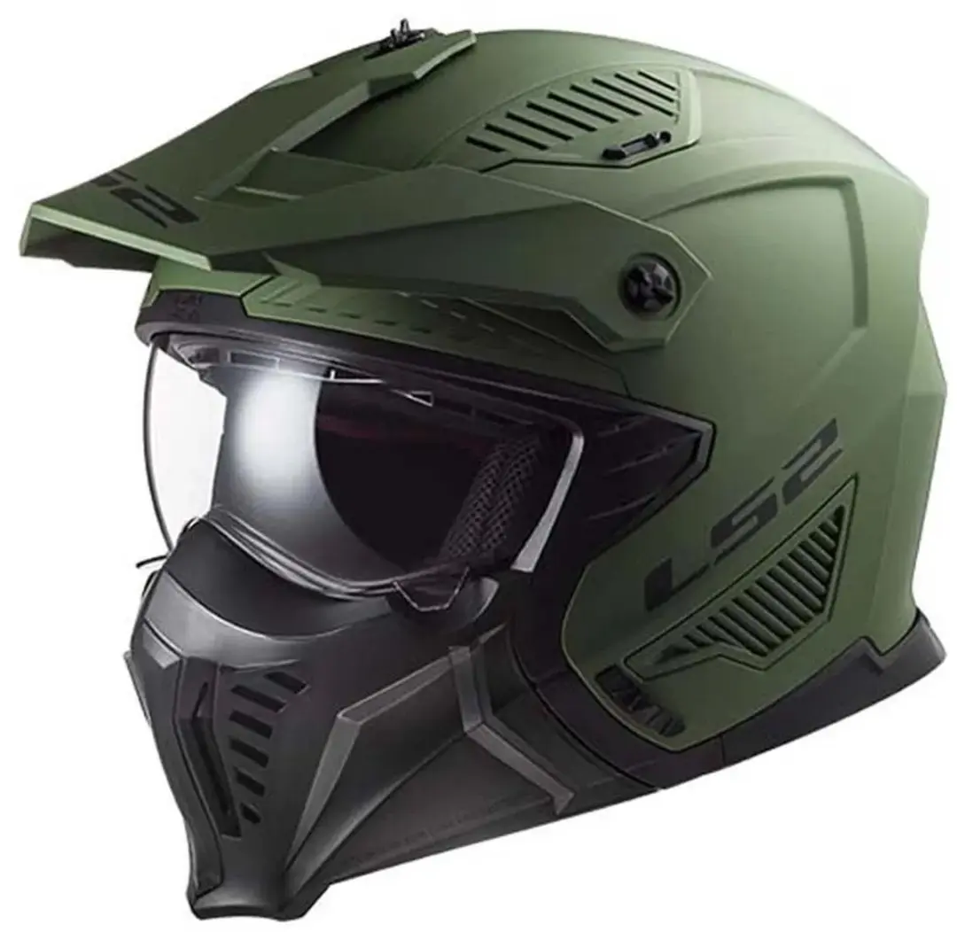 LS2 OF606 Drifter Solid Mat Helm - XXL - Legergroen