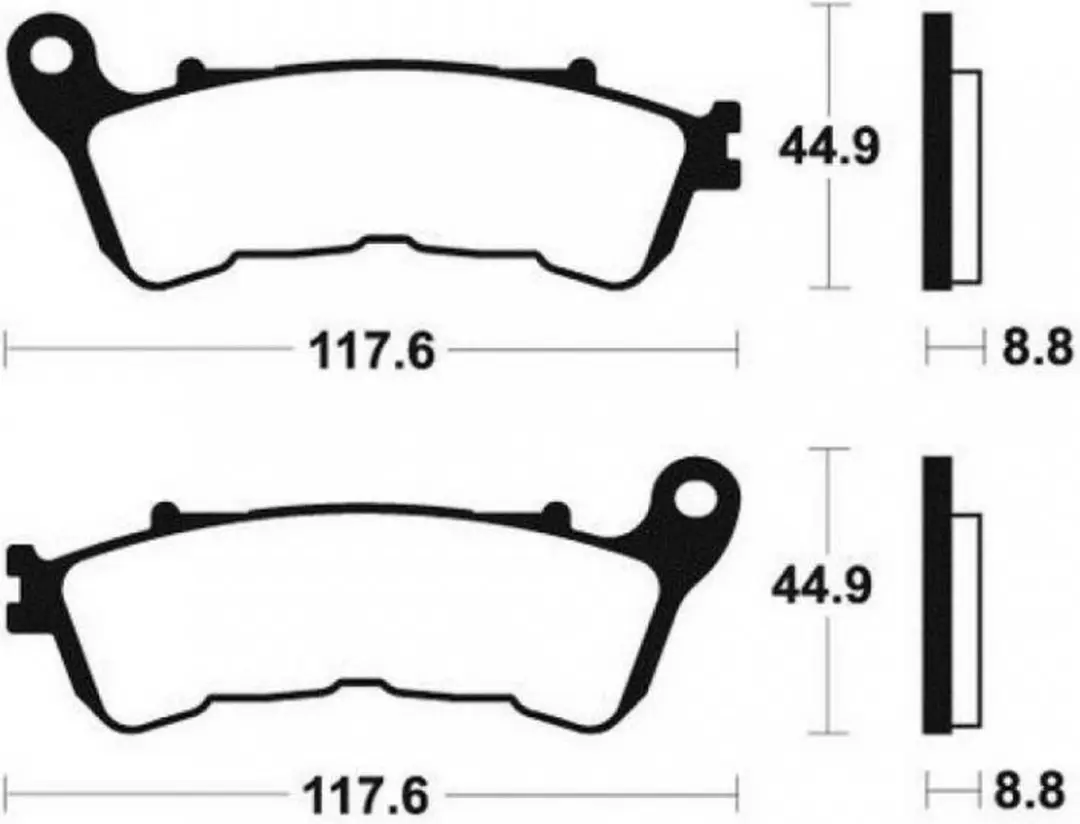 tecnium remblokje voor suzuki 1800 vlr intruder cr 2008 tot 2012 avg / avd nieuw
