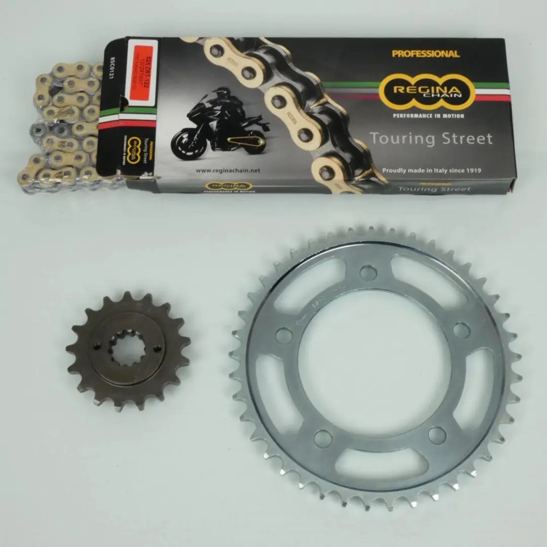 Kit chaîne Regina pour moto Honda 750 Vt C Shadow 1997 à 2003 17x41 Pas 525 Ne