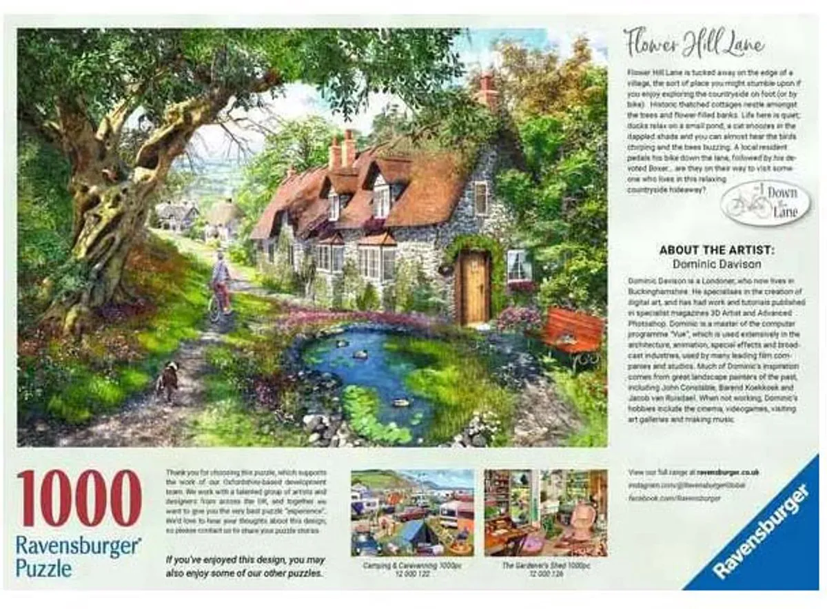 Ravensburger Flower Hill Lane Legpuzzel 1000 Stuks