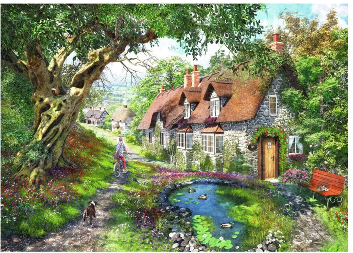 Ravensburger Flower Hill Lane Legpuzzel 1000 Stuks