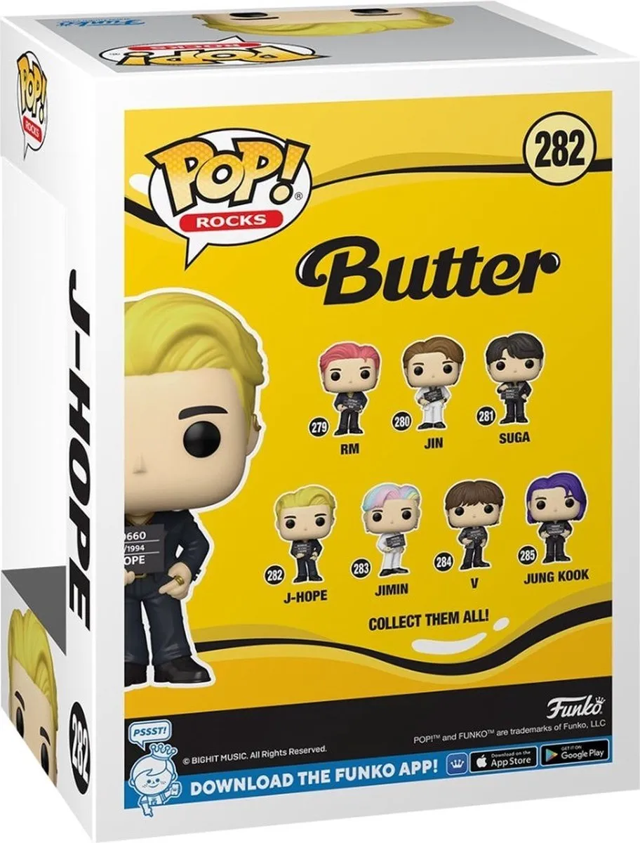 Funko Pop BTS J-Hope Butter #282 - 9,5 cm - Multicolor - afbeelding 3 van 5