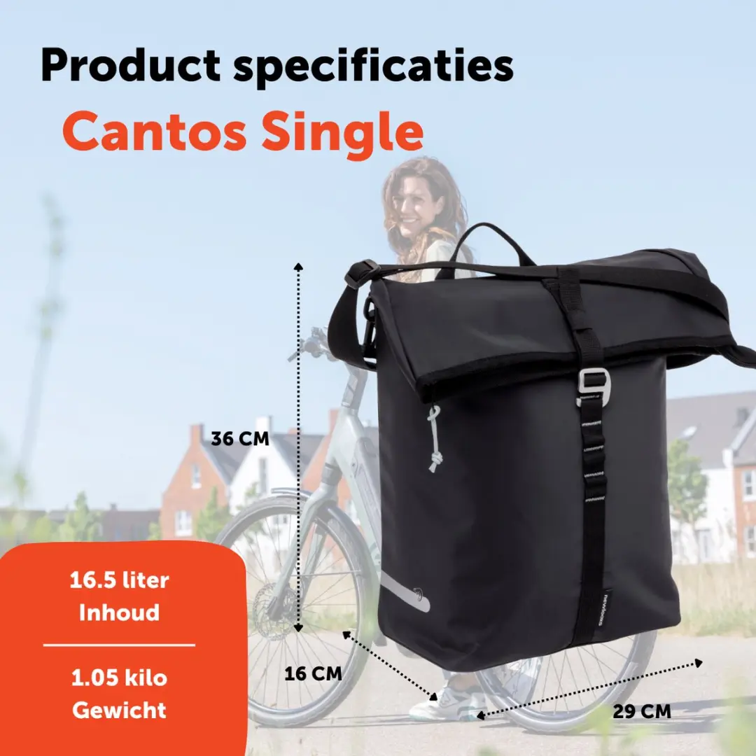 New Looxs Cantos Single Fietstas 16,5L - Zwart