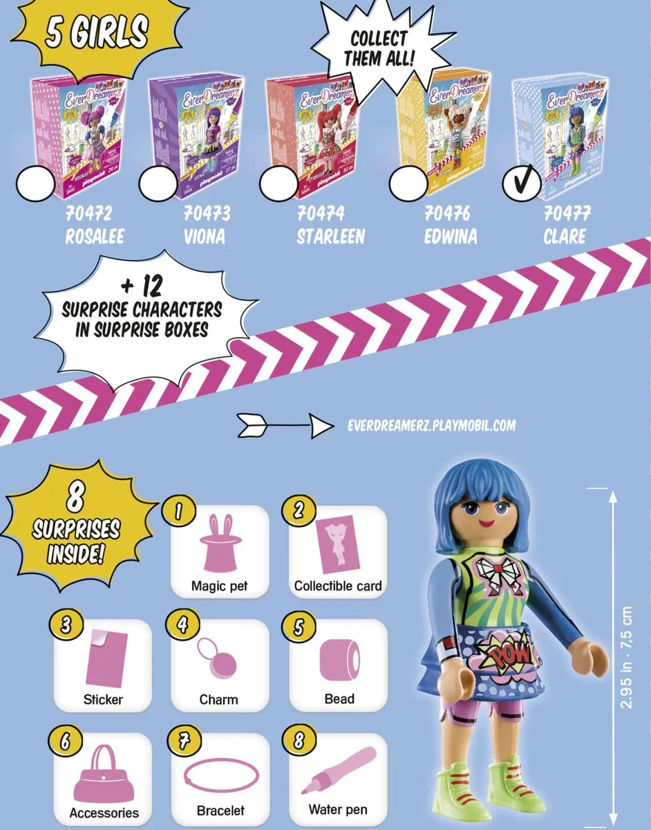 Playmobil Everdreamerz Clare Serie 2 70477 - Multicolor