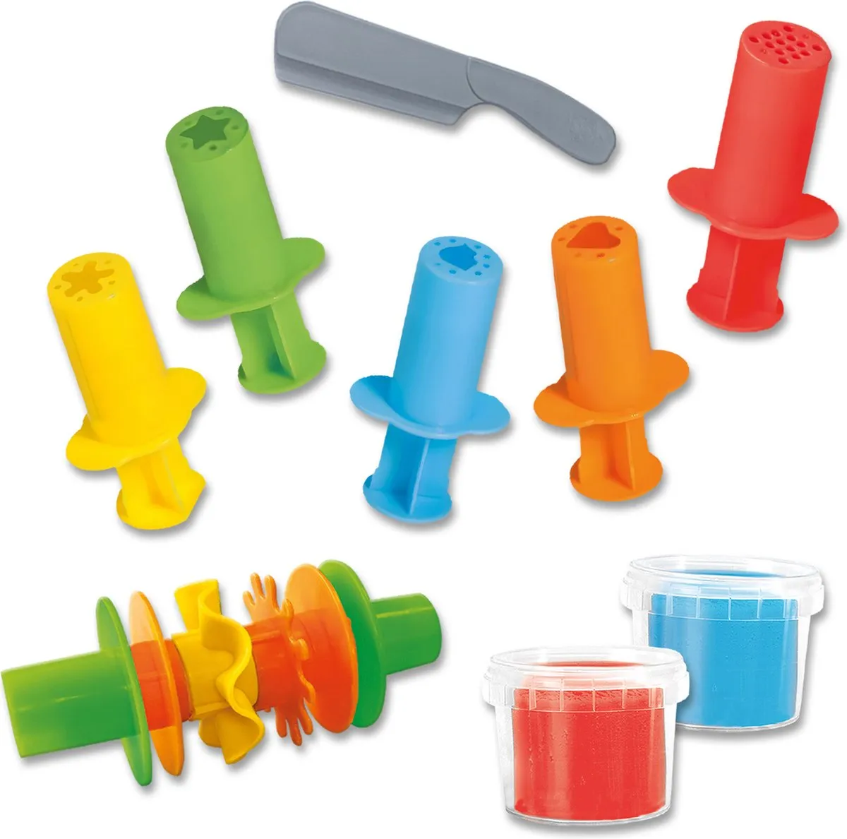 SES Creative Tool Mania Klei Set - 2 Stuks - Rood/Blauw