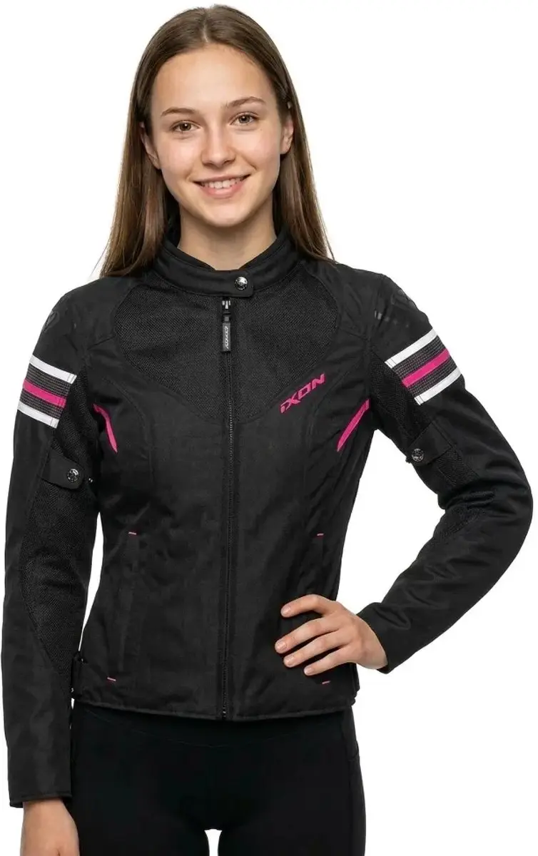 IXON Ilana Evo Dames Motorjas - Zwart/Fuchsia - M