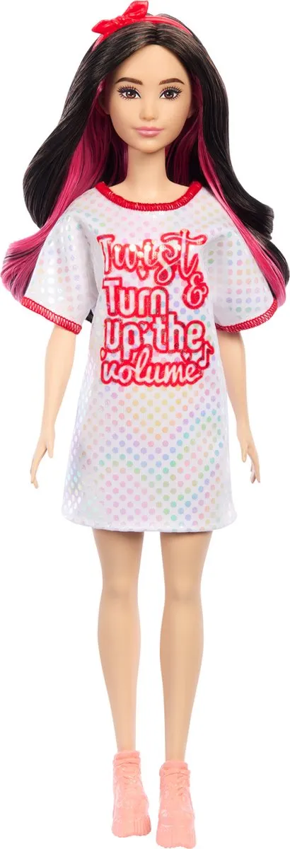 Barbie Fashionistas Modepop 4583134 - Wit T-shirtjurkje