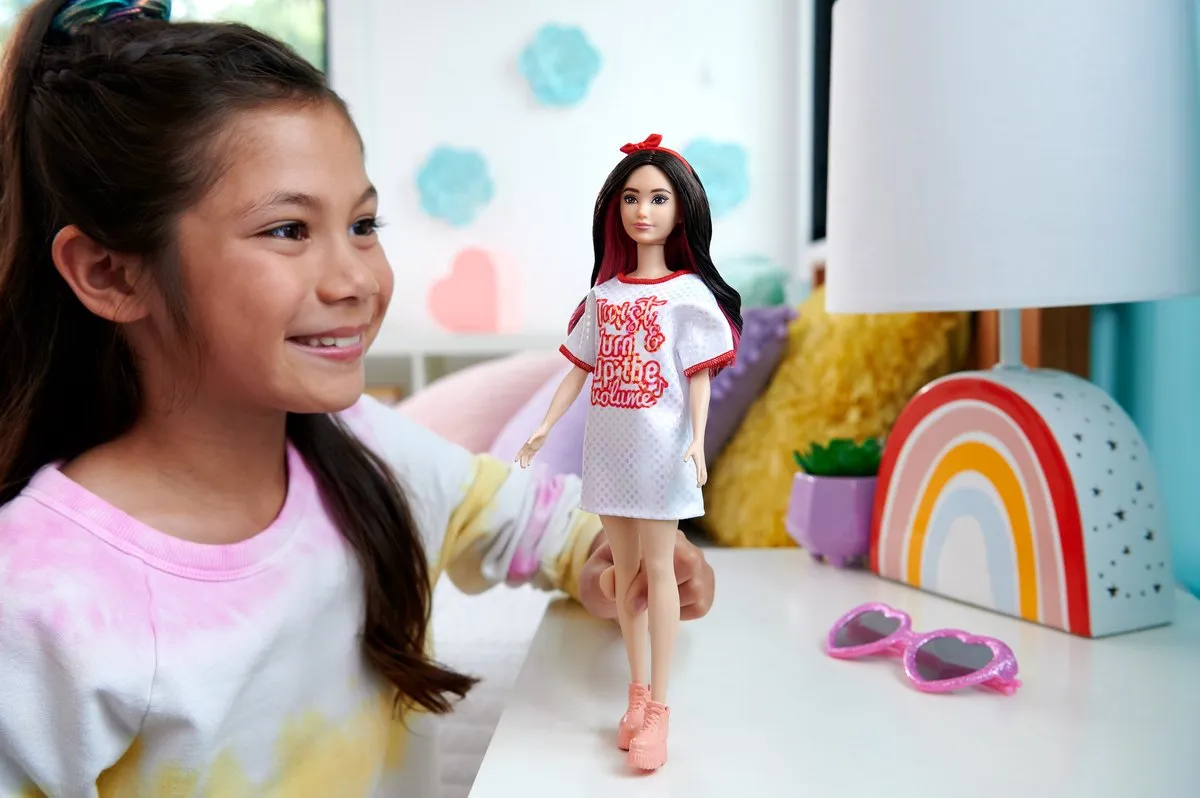 Barbie Fashionistas Modepop 4583134 - Wit T-shirtjurkje