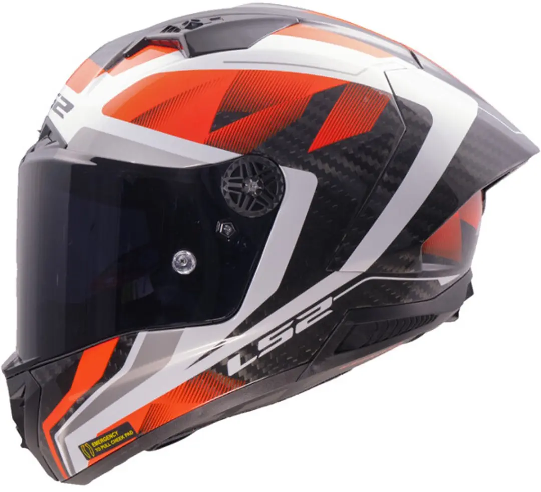 LS2 FF805 Thunder GP Aero Raute Integraalhelm - XL - Rood/Wit