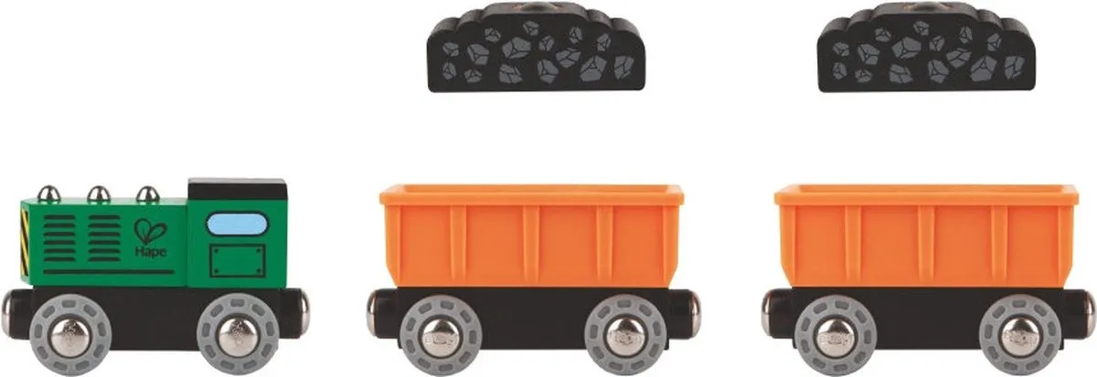 Hape Dieselgoederentrein 302617 - 5-delig - Veelkleurig