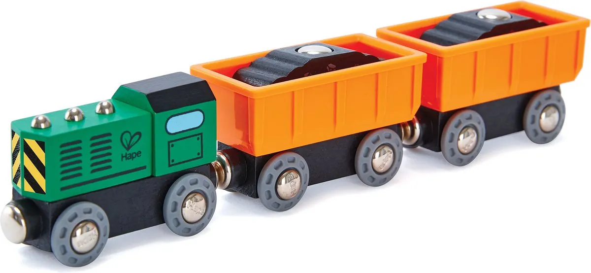 Hape Dieselgoederentrein 302617 - 5-delig - Veelkleurig