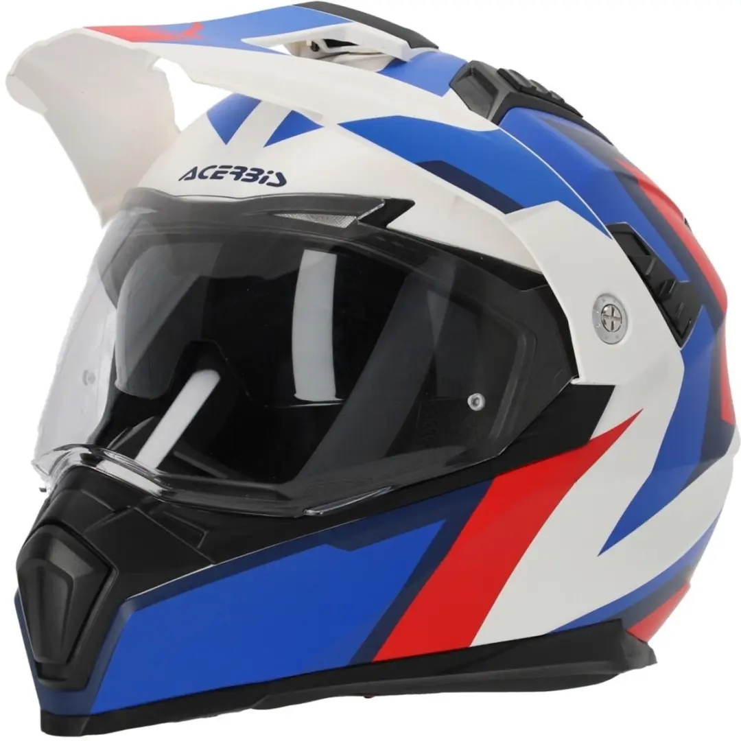 Acerbis Flip FS-606 Blauw Wit Rode Adventure Integraalhelm