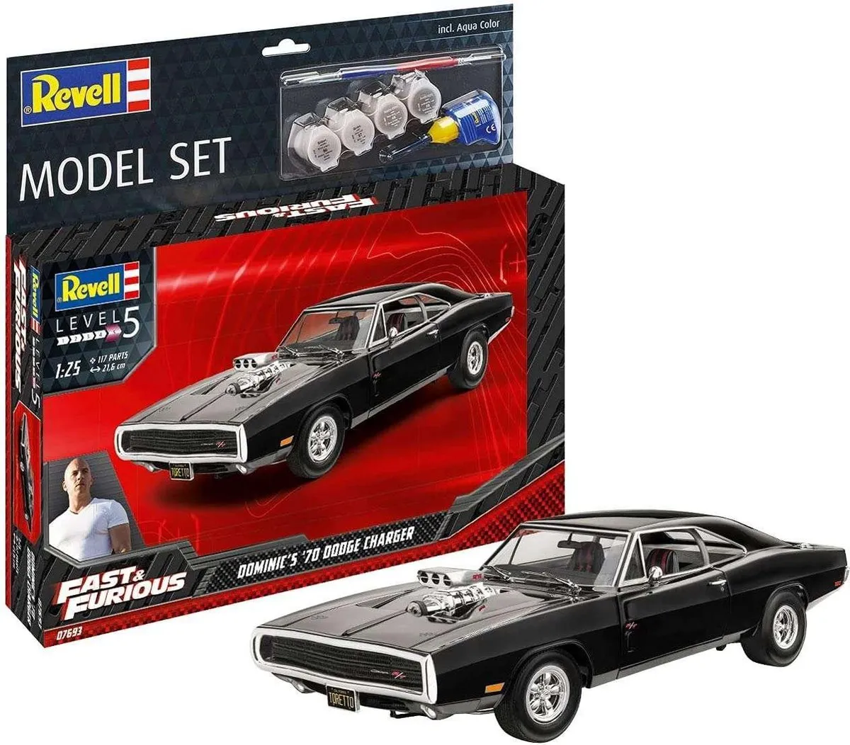 Revell 67693 Fast & Furious Dominics Dodge Charger Modelbouwpakket 1:25 - Multi