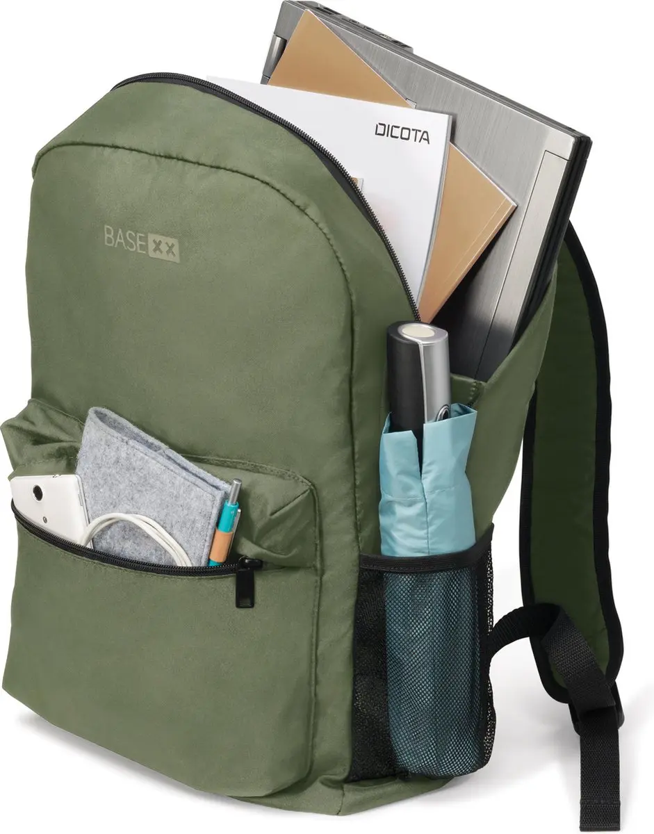 Dicota BASE XX D31965 Rugzak 20L - Groen/Olijf - afbeelding 5 van 5