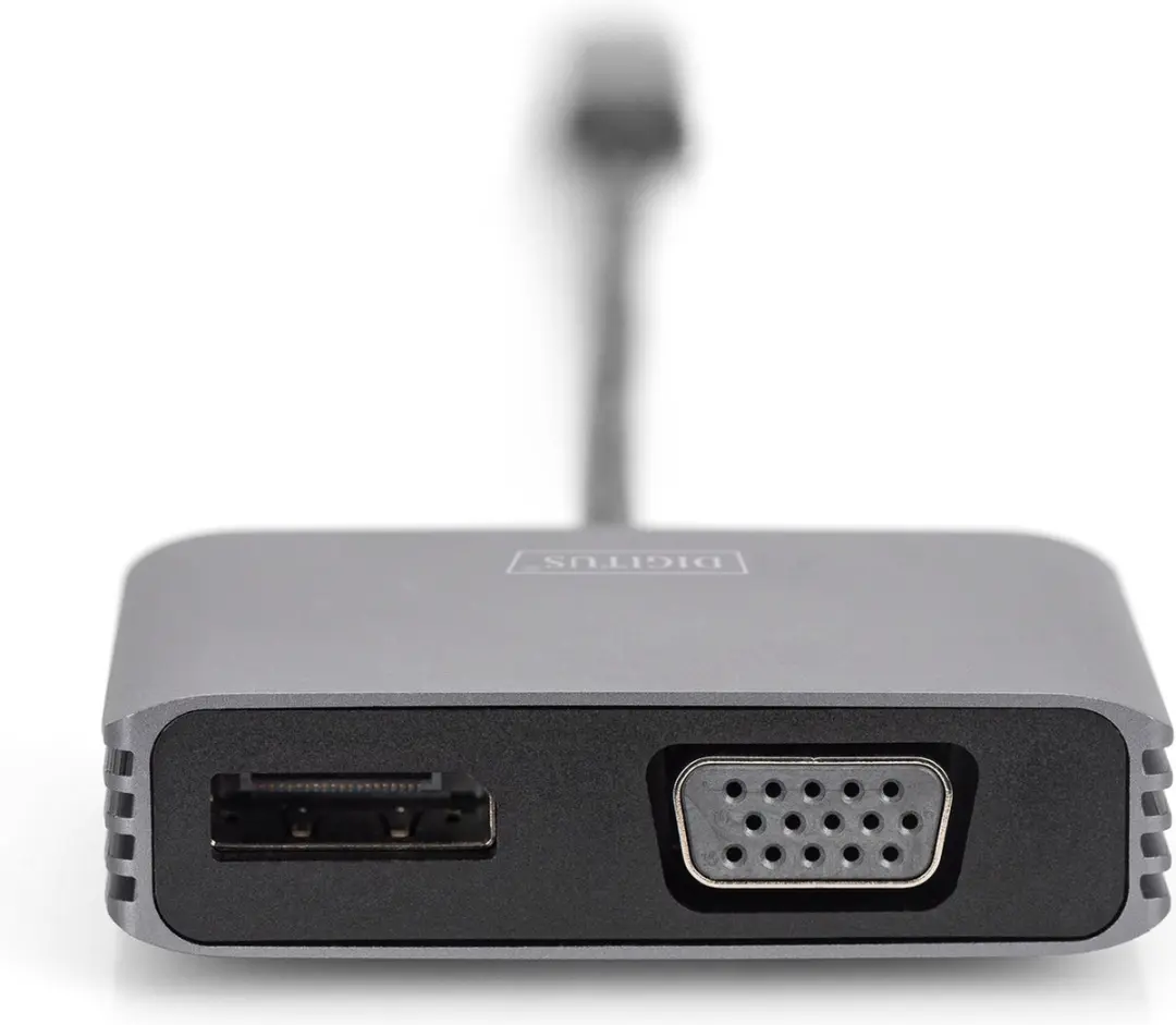 Digitus DA-70827 USB-C naar 2x DisplayPort Adapter - Zwart