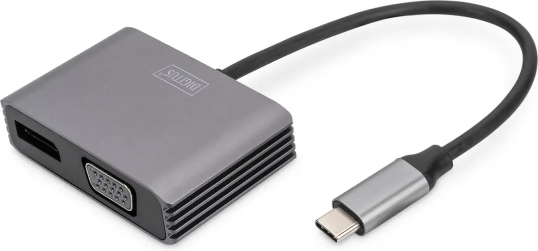 Digitus DA-70827 USB-C naar 2x DisplayPort Adapter