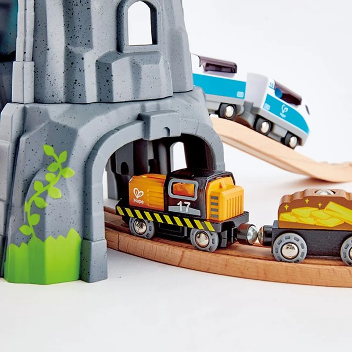 Hape Bergtunnelset E3739 - Licht en Geluid - 4-delig - Veelkleurig