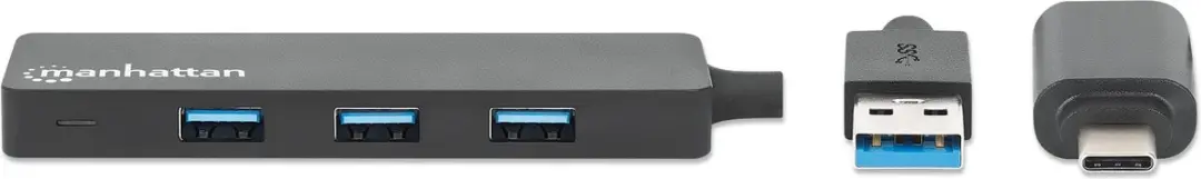 Manhattan MH 4-Port USB 3.2 Hub - Zwart - afbeelding 6 van 6