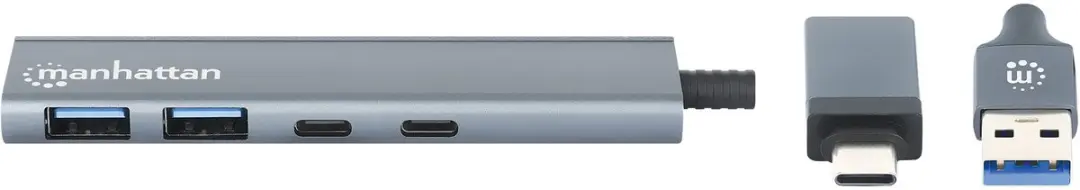 Manhattan 181075 USB-hub 4-poorts - USB-A/USB-C - afbeelding 4 van 6