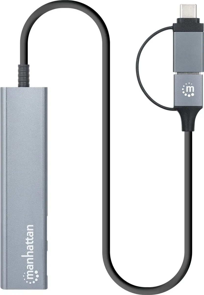 Manhattan 181075 USB-hub 4-poorts - USB-A/USB-C - afbeelding 6 van 6