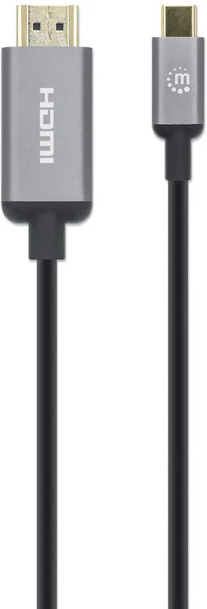 Manhattan 153607 USB-C naar HDMI 2.0 Kabel 2m - Zwart - afbeelding 6 van 6