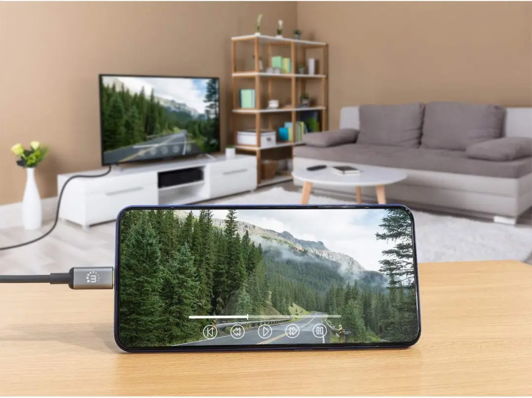Manhattan 153607 USB-C naar HDMI 2.0 Kabel 2m - Zwart