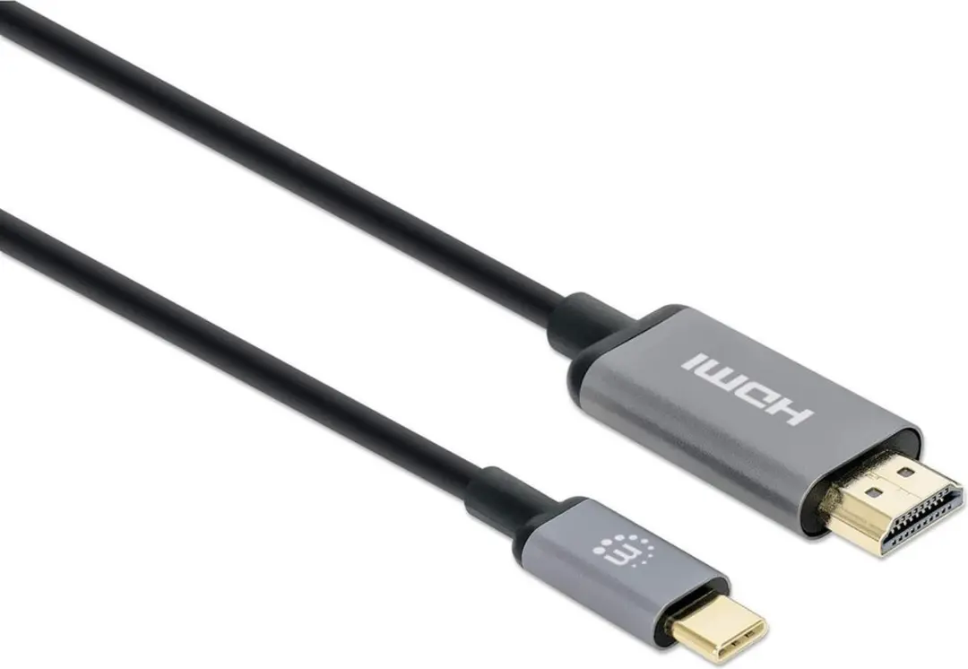 Manhattan 153607 USB-C naar HDMI 2.0 Kabel 2m - Zwart