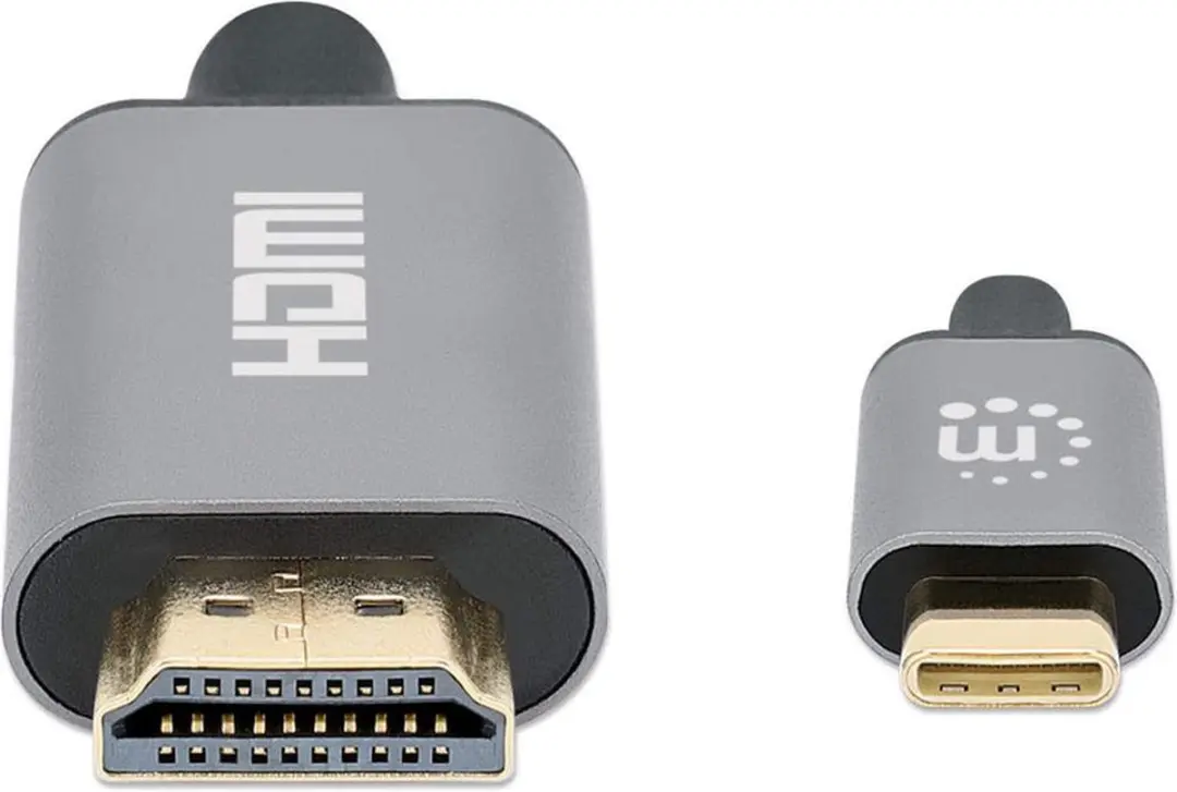 Manhattan 153607 USB-C naar HDMI 2.0 Kabel 2m - Zwart