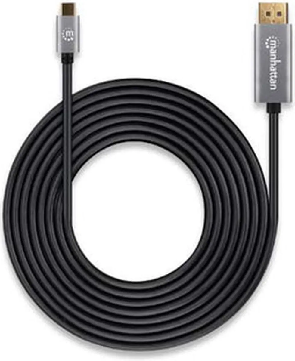 Manhattan 354851 DisplayPort-kabel 3m - Grijs