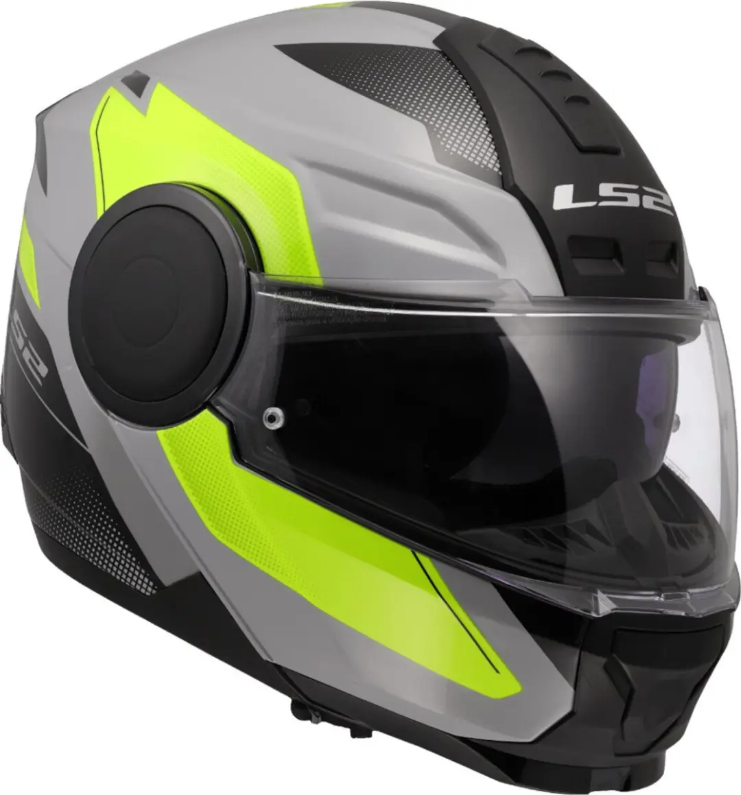 LS2 FF902 Scope II Systeemhelm - M - Grijs/Fluo Geel